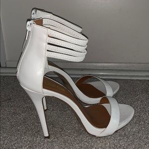 white stilettos/heels